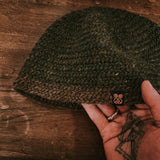 Viking Cap (Moss-Green, Nalbinding)