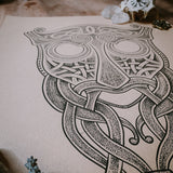 Vikingtattoo, Norse, Nordicmask, Nordictattoo, Handpoke Tattoo