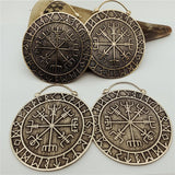 Vegvísir Runes Earrings (Large)