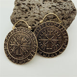 Vegvísir Runes Earrings (Small)