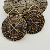 Vegvísir Runes Earrings (Small)