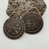 Vegvísir Runes Earrings (Small)