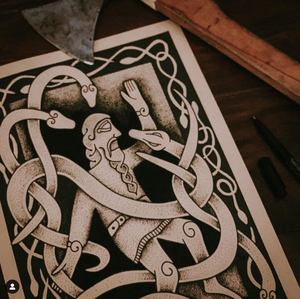 Ancientskin Ragnar/Vikings Art Print - Nordic Tattoo, Handpoked Tattoo, Vikingtattoo