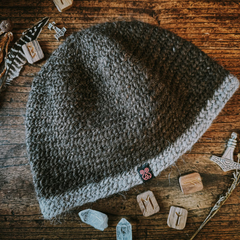 Viking Cap (Dark Brown, Nalbinding)