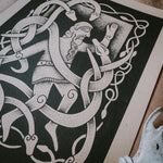 Ragnar in the Snakepit, Nordic Tattoo, Tattoo Print, Ragnar Lothbrok, Wardruna, Nordische Tätowierung Detailansicht
