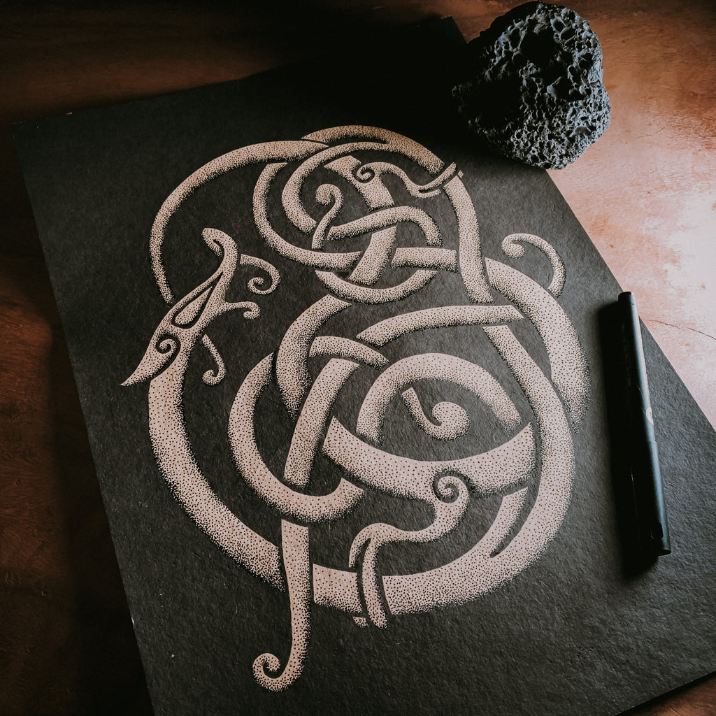 Nordic Snake Pattern Norse snake tattoo - Bronctattooaus.com